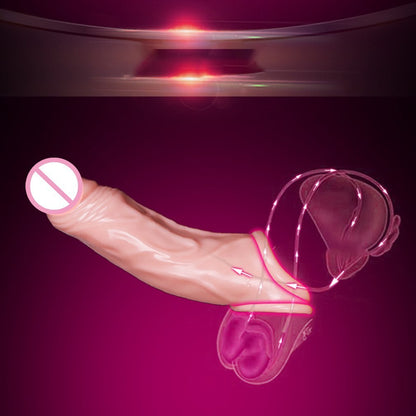 Stretchable Double Male Cock Extender Dildo Enhancer