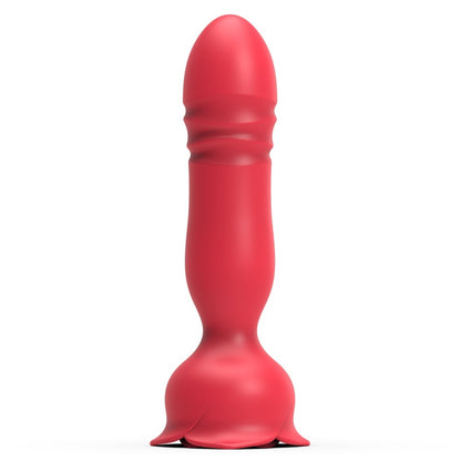 Rose Back Court APP Vibration Retractable Anus Massager