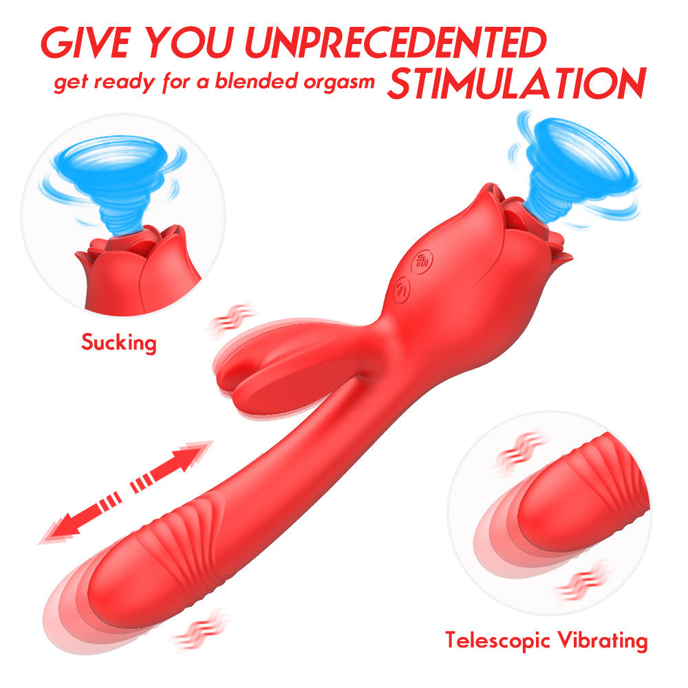 Moon Rabbit Vibration Sucking Telescopic Vibration Device