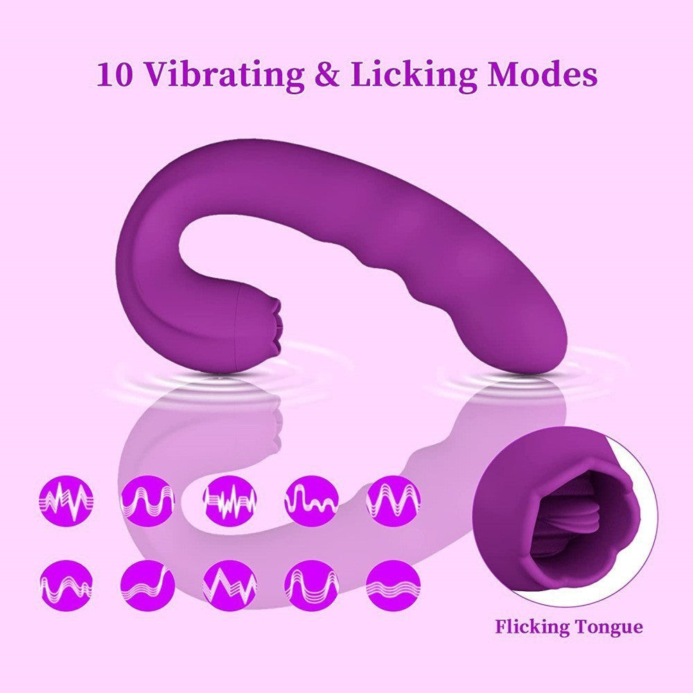 Women's Fashion Casual Tongue Licking Vibration Swing Massager