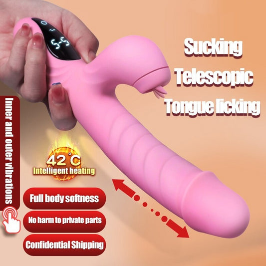 Electric Heating Retractable Vibration Toy For Women