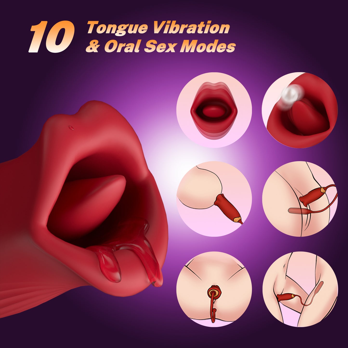 Double-headed Vibration Double-purpose Mouth Vibration Toy