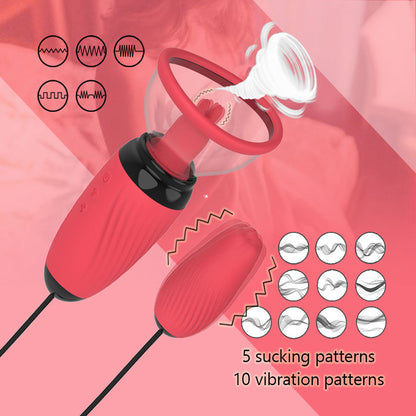 New Multi Frequency Sucking Vibration Breast Sucking Massager