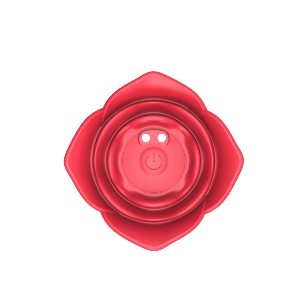 Rose Back Court APP Vibration Retractable Anus Massager