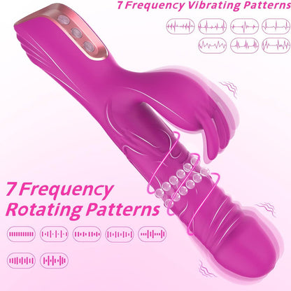 Telescopic Rotating Vibration Female Toy G-spot Stimulation