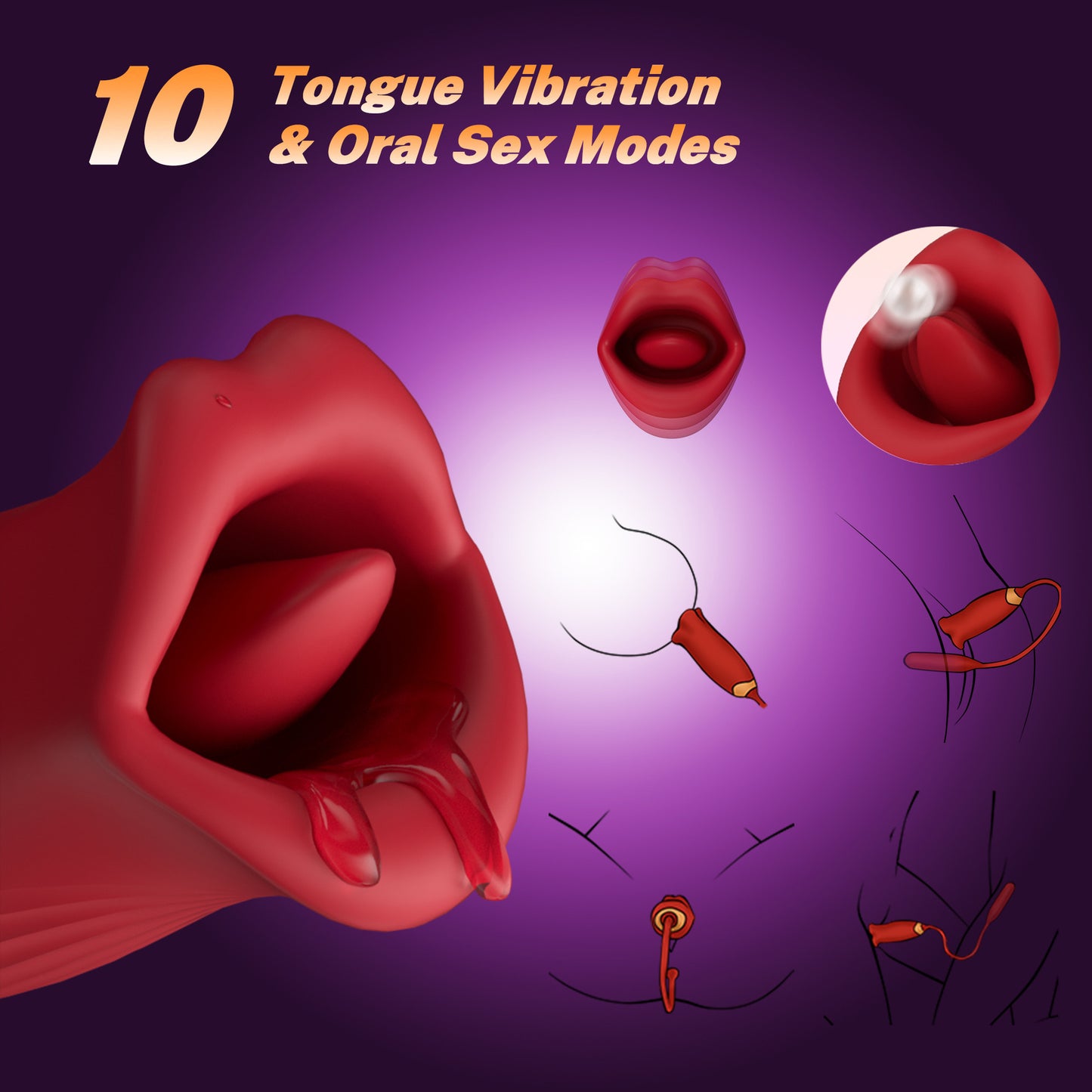 Double-headed Vibration Double-purpose Mouth Vibration Toy