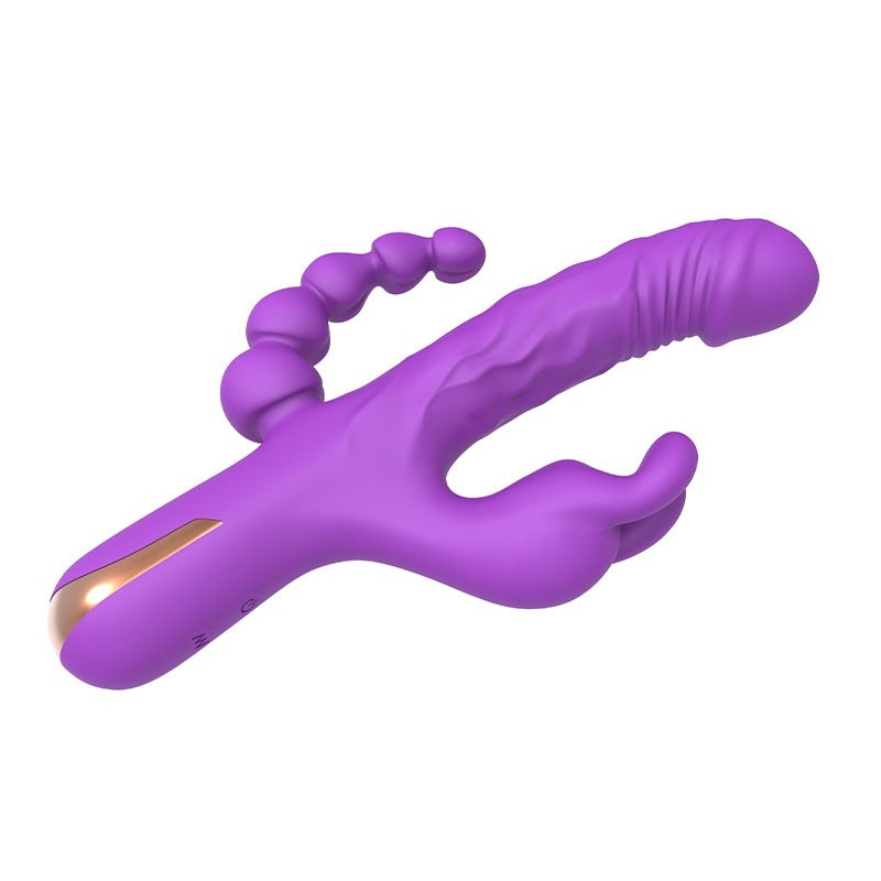 Three-in-one Massager Stimulation Vibration Silicone Toy